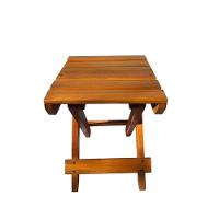 Banco Banquinho Dobrável Ripado Para Sentar (estilo Mesa) Mel - 5