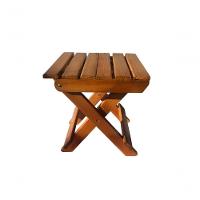 Banco Banquinho Dobrável Ripado Para Sentar (estilo Mesa) Mel - 9