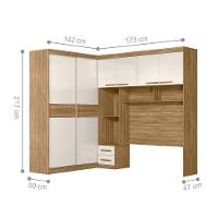 Conjunto Quarto De Casal Freijó Off White - 2