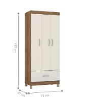 Conjunto Quarto Guarda Roupa E Comoda Jones Amendola Off-white - 13