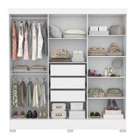 Jogo De Quarto De Casal Completo Bona Branco - 6