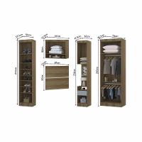 Quarto De Solteiro Com Guarda Roupas E Mesa De Cabeceira Paris Luciane Móveis Avelã Pf Com Grey Sky Pf