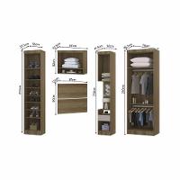 Quarto De Solteiro Com Guarda Roupas E Mesa De Cabeceira Paris Luciane Móveis Avelã Pf Com Cinammon Pf