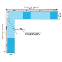 Quarto De Canto Casal Com Guarda Roupas Cabeceira E Bancada Home Office Paris Luciane Móveis Avelã Pf Com Grey Sky Pf - 2