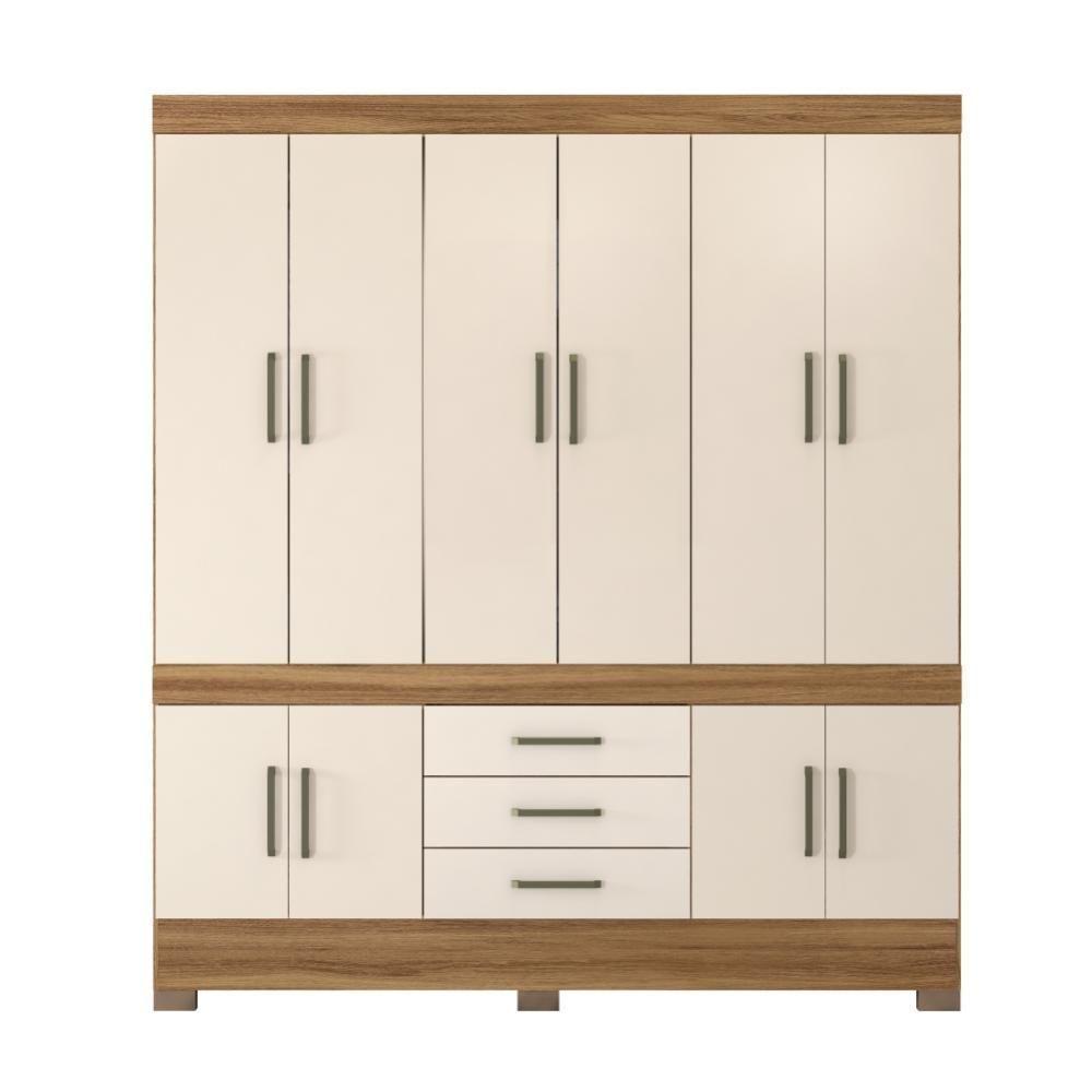 Jogo De Quarto Roupeiro E Comoda Berlim Amendola Off-white - 2