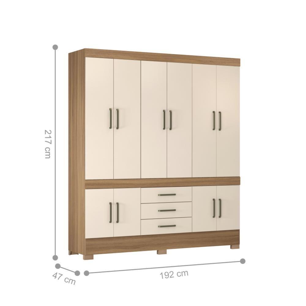 Jogo De Quarto Roupeiro E Comoda Berlim Amendola Off-white - 3