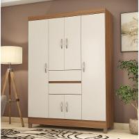 Jogo De Quarto Roupeiro E Comoda Dresden Amendola Off-white - 6