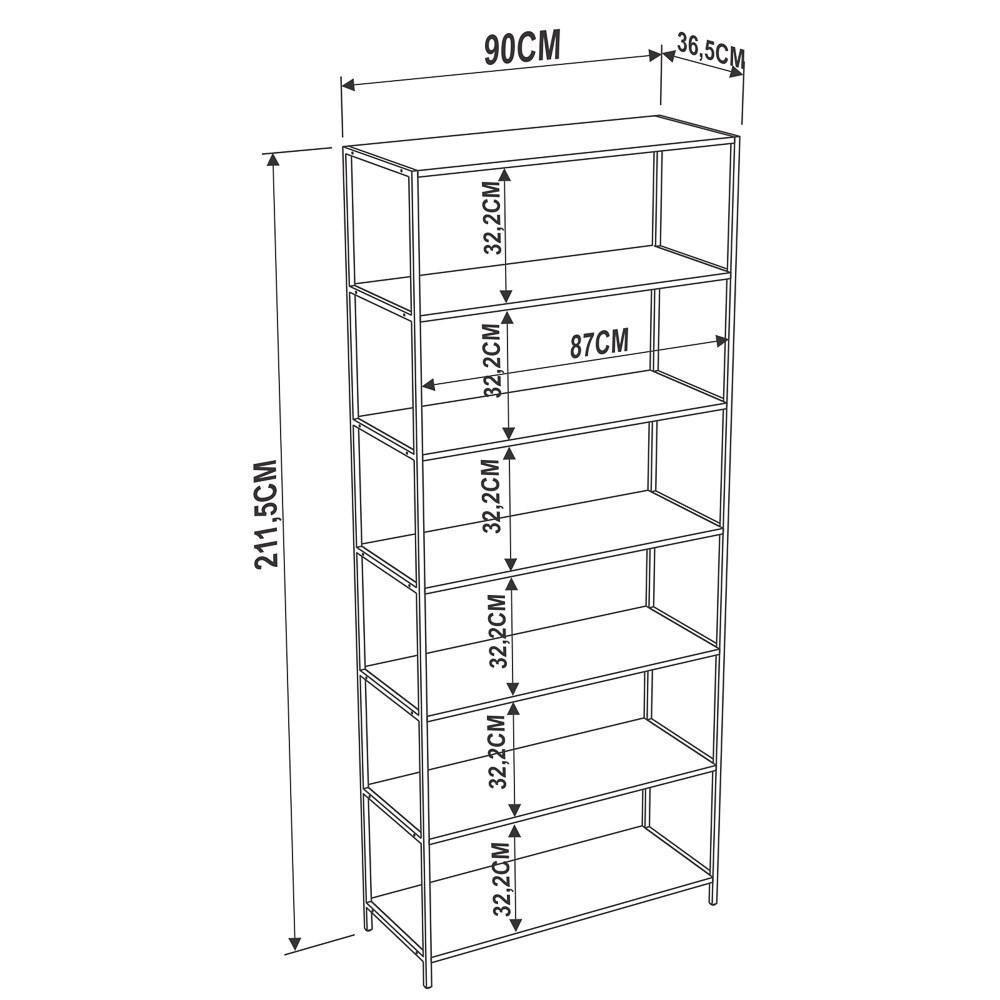 Quarto Modulado Closet 3 Módulos Estilo Industrial Steel Quadra Vermont Base Preto - Artesano - 2