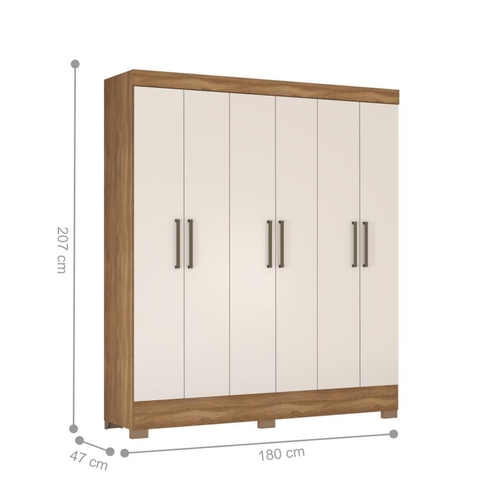 Jogo De Quarto Roupeiro E Comoda Vicente Amendola Off-white - 3