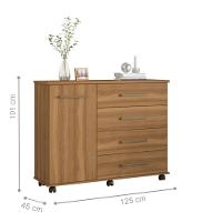 Jogo De Quarto Roupeiro E Comoda Vicente Amendola Off-white