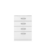 Jogo De Quarto Roupeiro E Comoda Dresden Branco Rosa