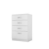 Jogo De Quarto Roupeiro E Comoda Dresden Branco Rosa - 16