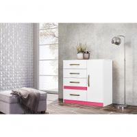 Jogo Gaveteiro E Roupeiro Taiti Branco Rosa Azul Lilás - 6