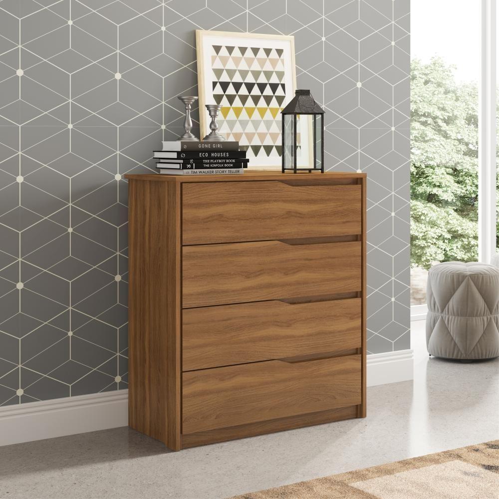 Jogo De Quarto Roupeiro Com Espelho E Comoda Valencia Amendola - 7