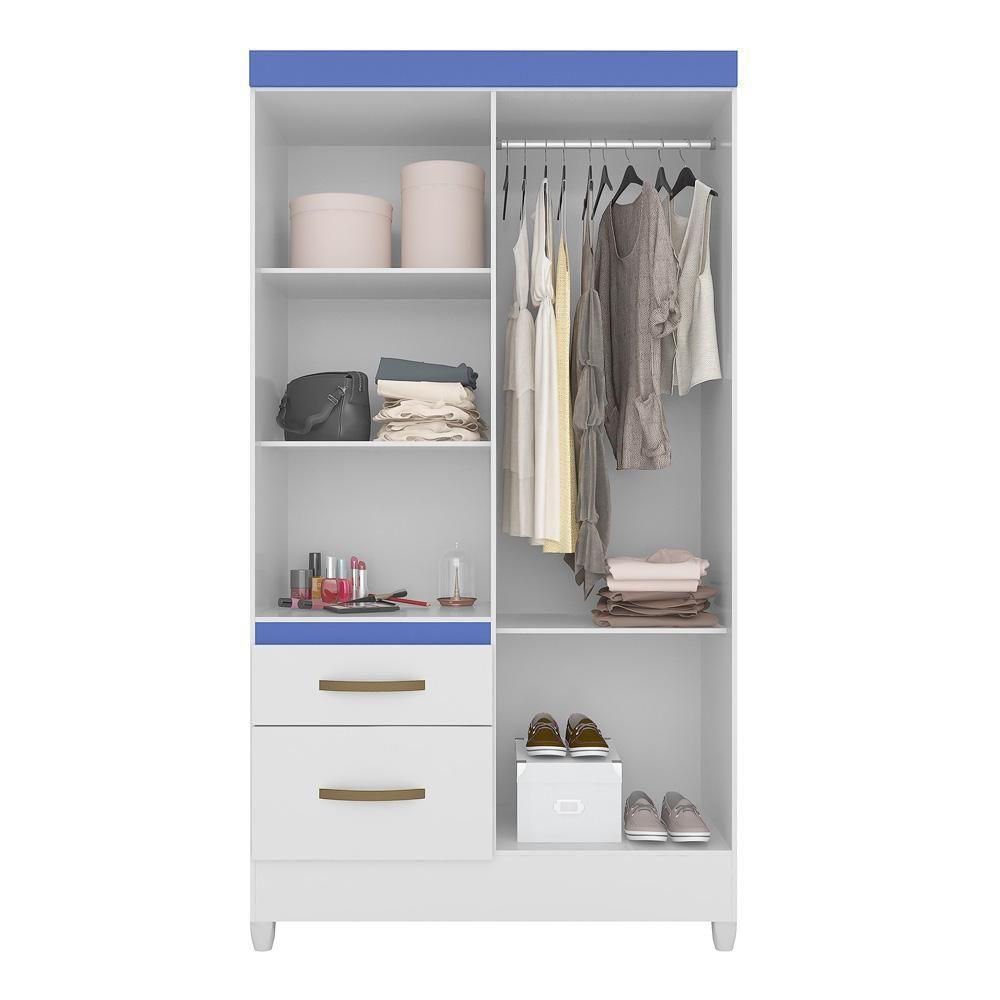 Jogo Gaveteiro E Roupeiro Taiti Com Espelho Branco Rosa Azul Lilás - 8