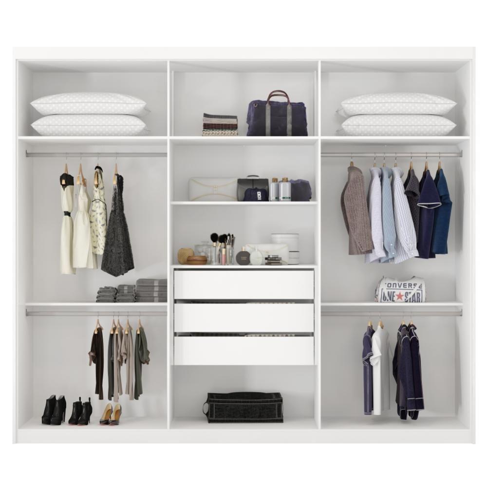 Jogo De Quarto Roupeiro E Comoda Agatha Branco - 3