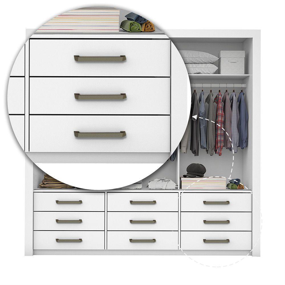 Quarto Completo Com Cama De Casal Anjos Plus Branco - 5