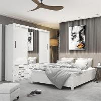 Quarto Completo Com Cama De Casal Anjos Plus Branco - 1