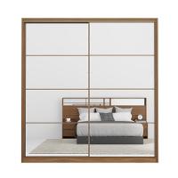 Jogo De Quarto Roupeiro Com 2 Espelhos E Comoda Valencia Amendola Grafito - 9