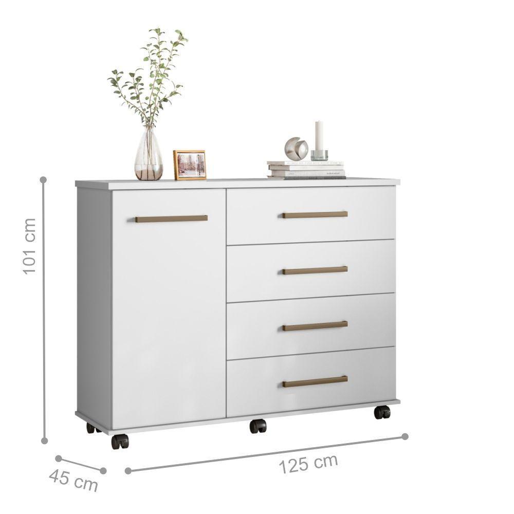 Conjunto Quarto De Casal Completo Virgina Branco - 3