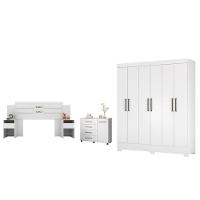 Conjunto Quarto De Casal Completo Virgina Branco - 1