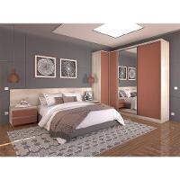 Quarto De Casal C/ Mesa De Cabeceira, Guarda Roupa C/ Espelh - 1