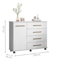 Conjunto Quarto De Casal Completo Caroline Branco - 3