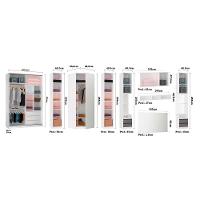 Quarto De Casal Com 8 Módulos Prime Plus Luciane Móveis Branco Ff/cinza Puro