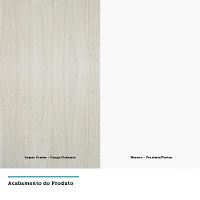 Quarto De Casal Com Guarda Roupa Com Espelho, Cabeceira E Mesa De Cabeceira Prime Legno Crema Com Branco - 7