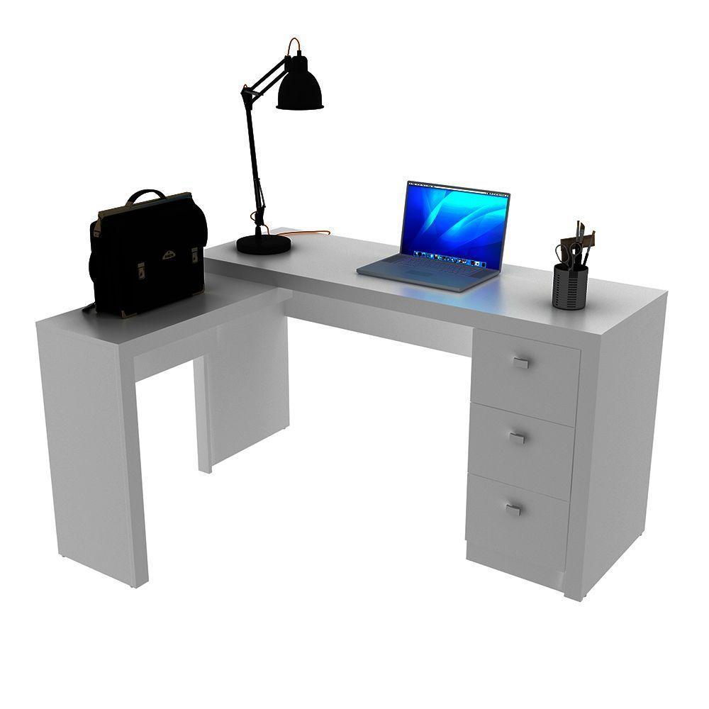 Mesa Para Escritório Home Office Me4101 Mdp Branco - 4