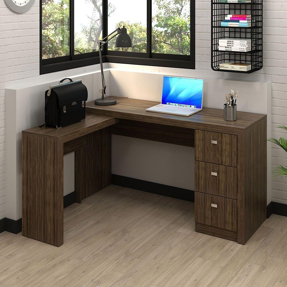 Mesa Para Escritório Home Office Me4101 Mdp Nogal - 5