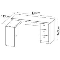 Mesa Para Escritório Home Office Me4101 Mdp Nogal - 3