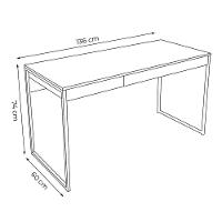 Mesa Para Escritório Home Office Me4156 Mdp Amendoa preto - 11