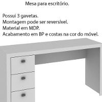 Mesa Para Escritório Home Office Me4102 Mdp Branco - 2