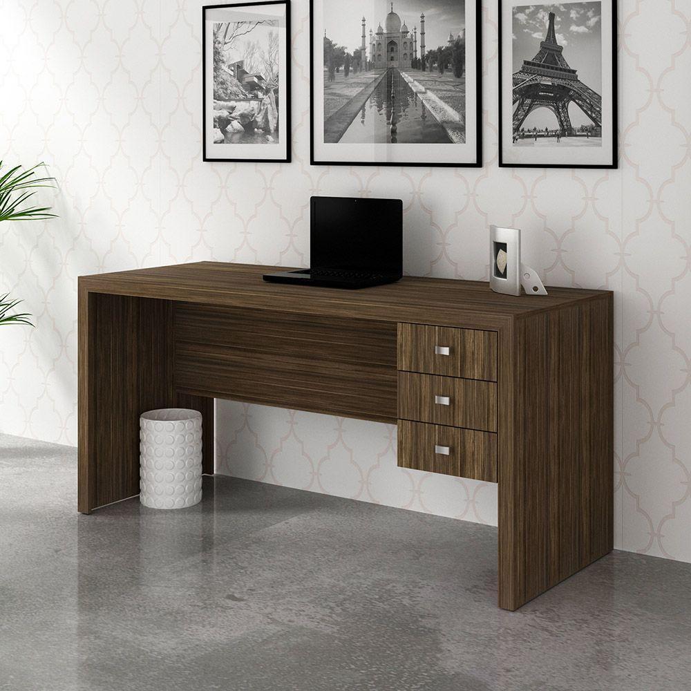Mesa Para Escritório Home Office Me4113 Mdp Nogal - 4