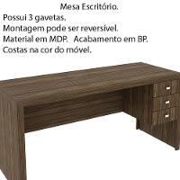 Mesa Para Escritório Home Office Me4113 Mdp Nogal - 5