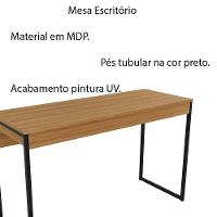 Mesa Para Escritório Home Office Me4160 Mdp Amendoa preto