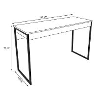 Mesa Para Escritório Home Office Me4160 Mdp Amendoa preto - 5