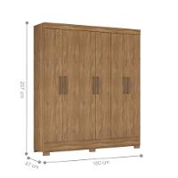 Jogo De Quarto Roupeiro E Comoda Bona Amendola Off-white - 5