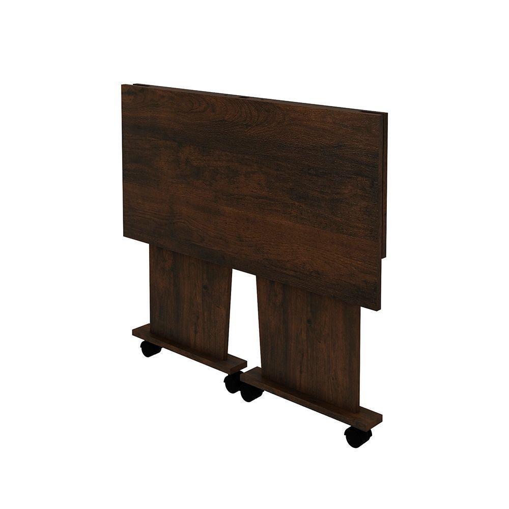 Mesa Com Rodizio Para Escritório Me4117 Mdp Rustico - 3