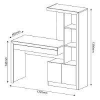 Mesa Conj. Para Escritório Home Office Me4143 Mdp Amendoa - 13