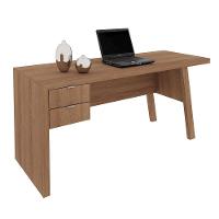 Mesa Com 2 Gavetas Para Escritório Home Office Mdp Amendoa - 3