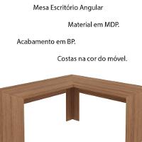 Mesa Angular Para Escritório Home Office Me4116 Mdp Amendoa