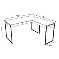 Mesa Angular Para Escritório Mdp preto - 6