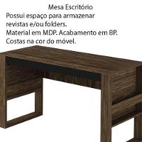 Mesa Com Aplique Para Escritório Mdp preto - 5