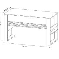 Mesa Com Aplique Para Escritório Mdp preto - 6