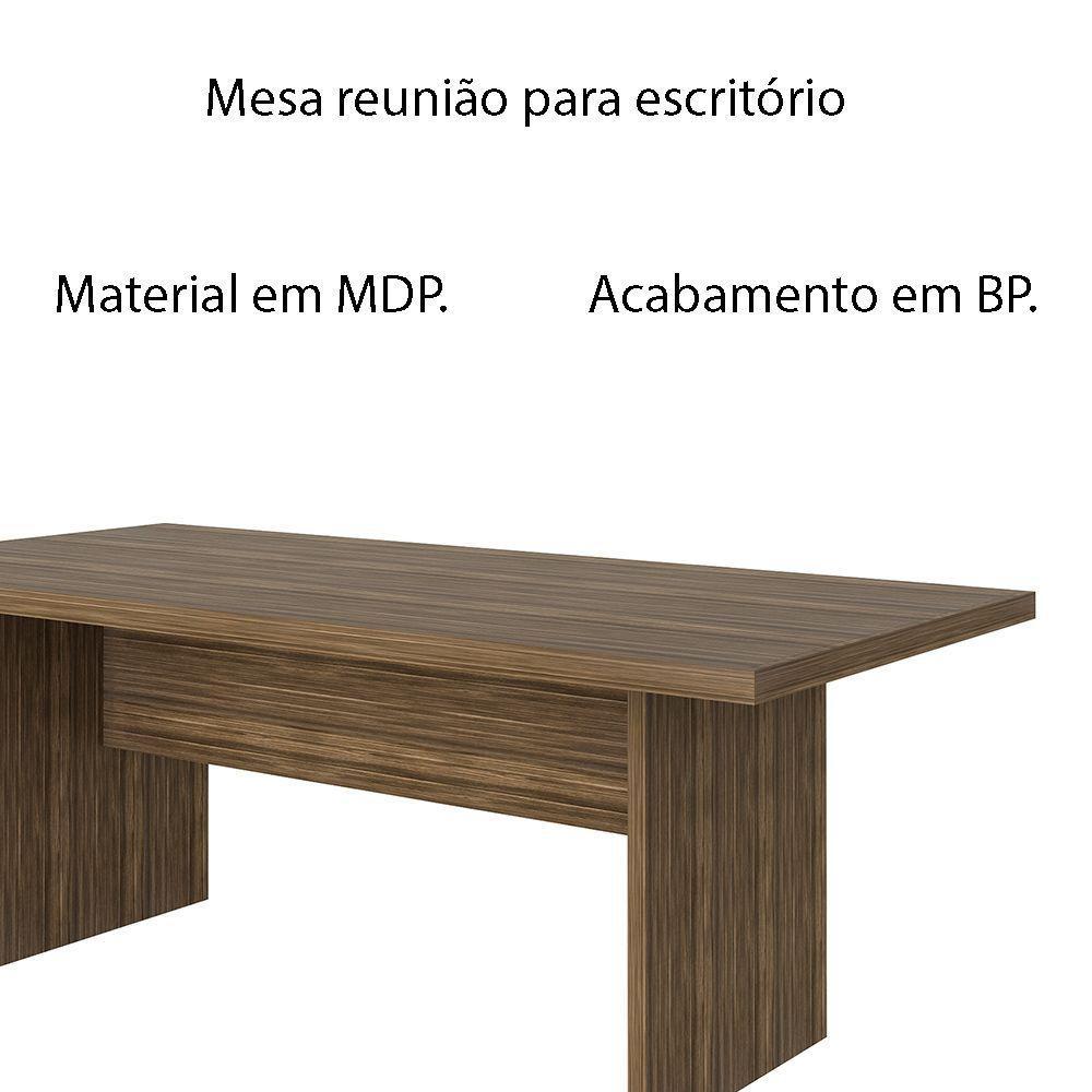 Mesa De Reunião Para Escritório Home Office Mdp Nogal - 4