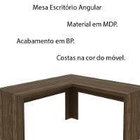 Mesa Angular Para Escritório Home Office Me4116 Mdp Nogal - 7