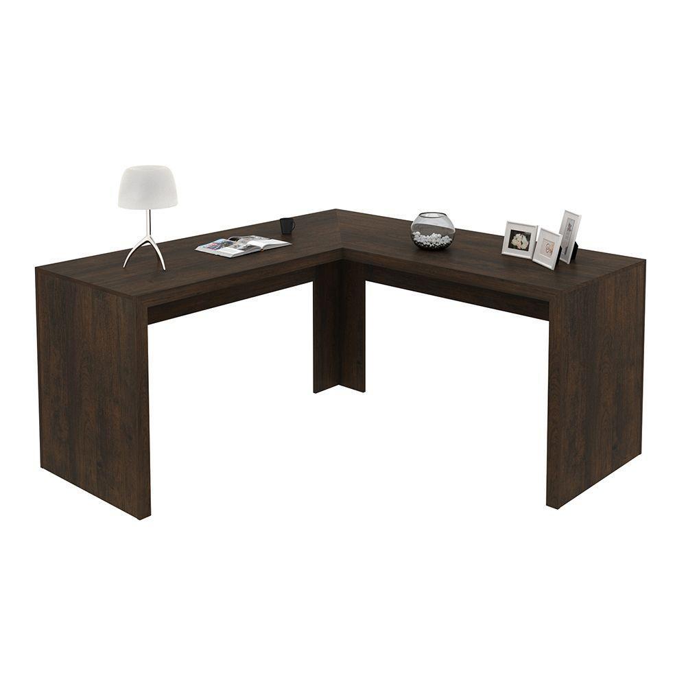 Mesa Angular Para Escritório Home Office Me4116 Mdp Rustico - 3