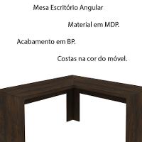Mesa Angular Para Escritório Home Office Me4116 Mdp Rustico - 5